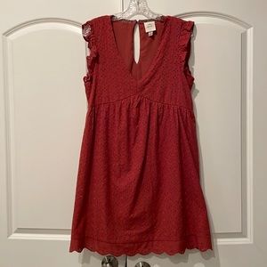 Rust color A-line dress islet dress by Knox Rose.